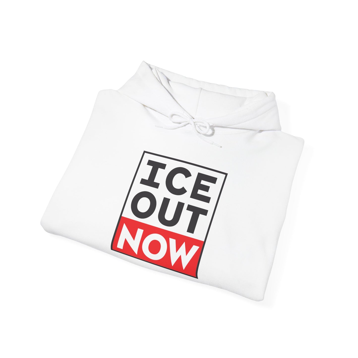 Official ICE OUT NOW Hoodie — Bold Minimalist Graphic Pullover