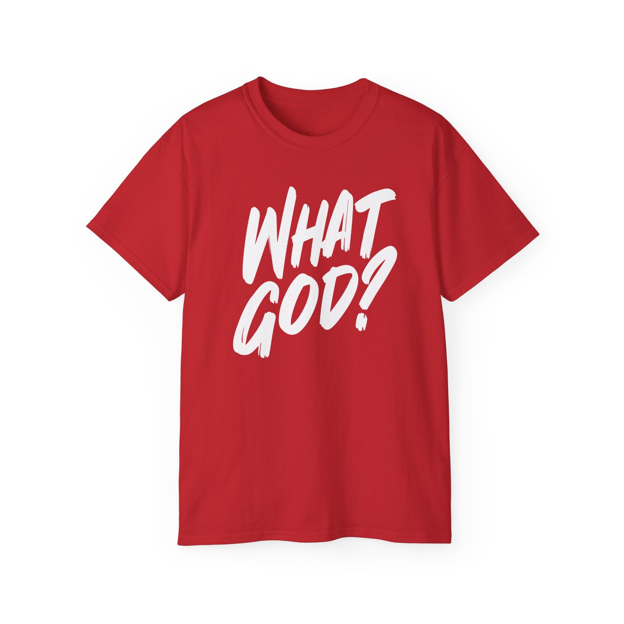 What God? T‑Shirt — Bold Script Graphic Tee